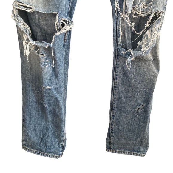 J brand Jeans Womens 26 Nimes Ripped Distressed Destroyed Medium Wash Stretch - Picture 7 of 11